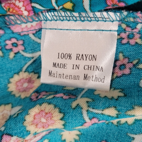 ZESICA Women's Floral Print Bohemian Waist Tie Wrap Long Flowy Dress Size S - Picture 9 of 10